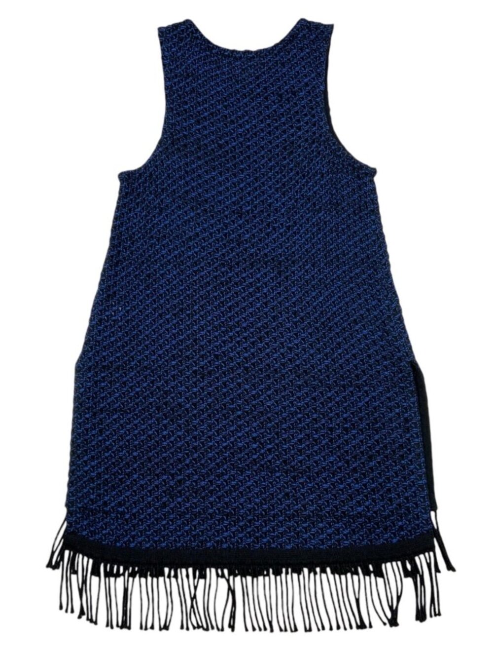 N/Nicholas Knit Fringe Tunic 8 Blue Sleeveless - Picture 14 of 16
